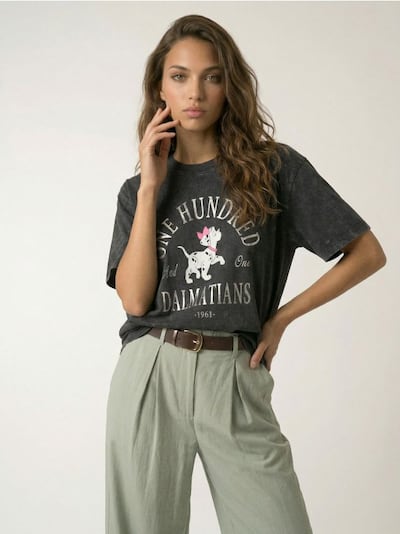 Bawełniana koszulka z efektem sprania 101 Dalmatians