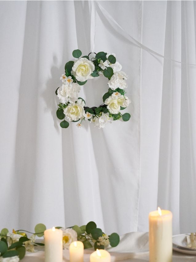 Sinsay - Coroniță decorativă florală - alb