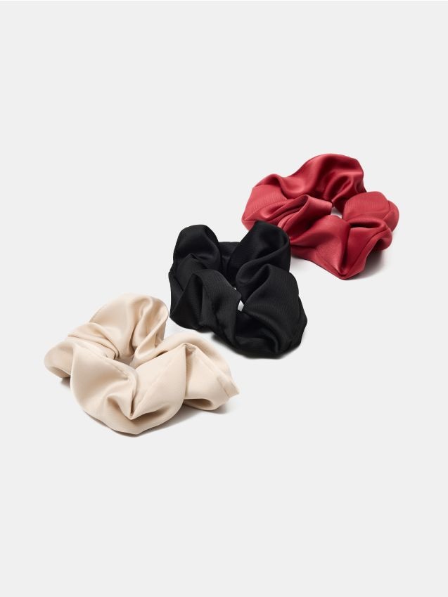 Sinsay - Elastice de păr scrunchie 3 pack - multicolor
