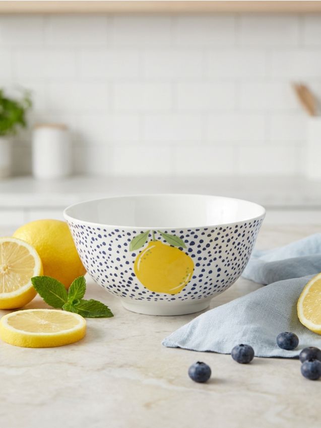 Sinsay - Bol ceramic cu imprimeu - galben