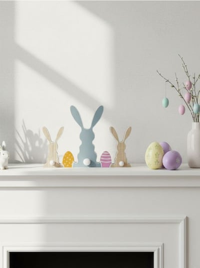 Stojeća vaskršnja dekoracija u obliku zečeva i jaja