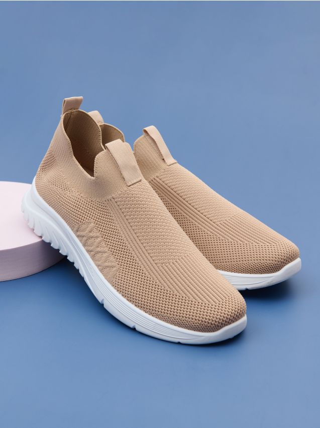 Sinsay - Sneakers slip-on - bej
