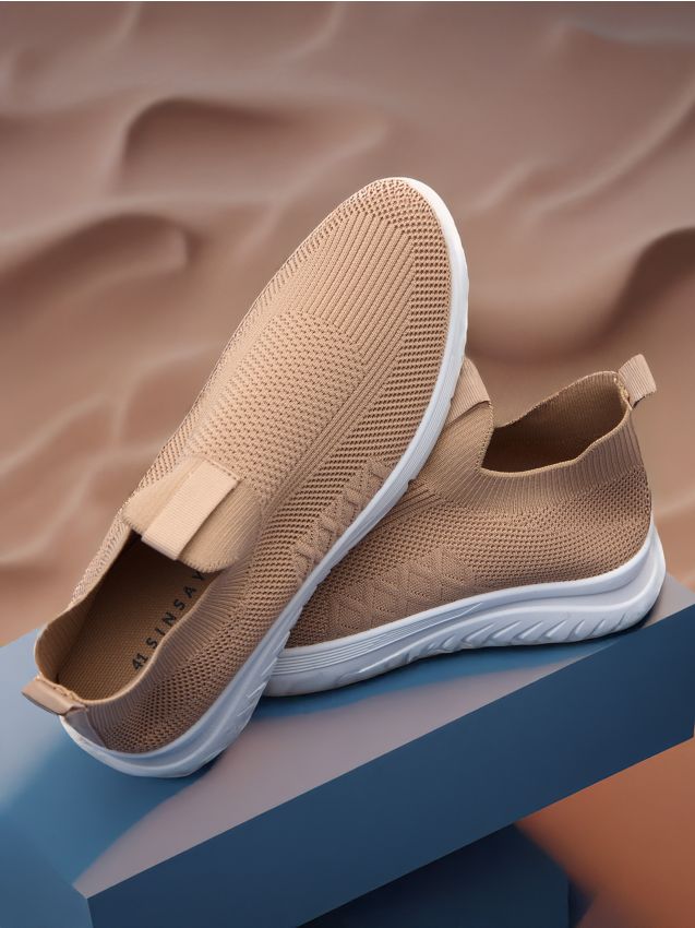 Sinsay - Sneakers slip-on - bej
