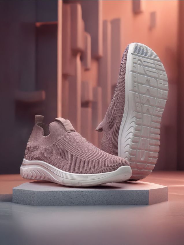 Sinsay - Sneakers slip-on - roz-pudră