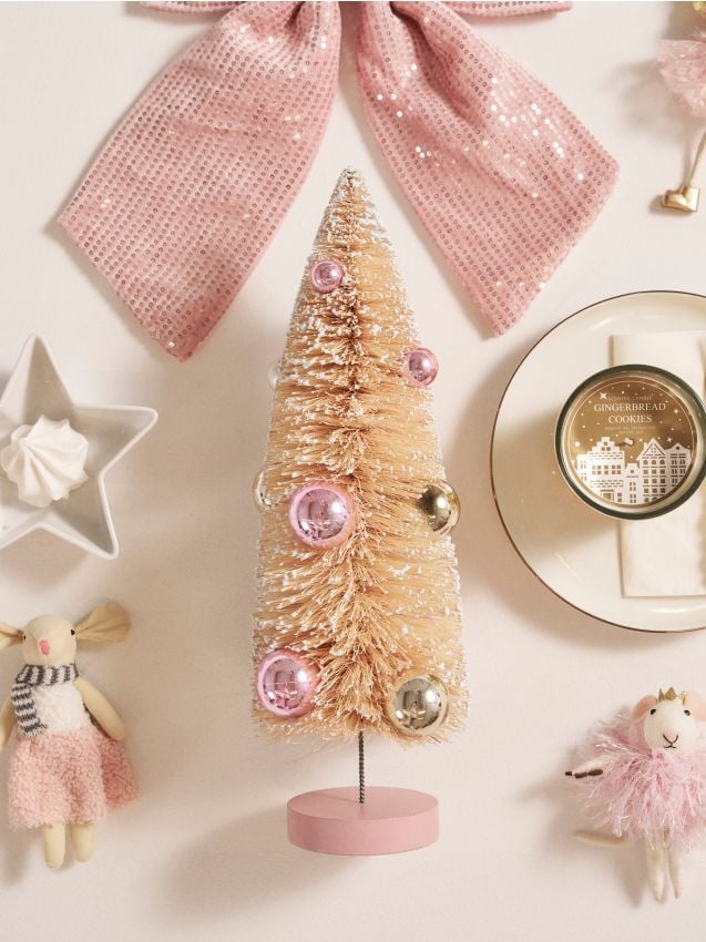 Sinsay - Stojaca vianočná dekorácia - pastelová ružová