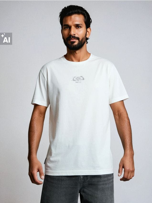 Sinsay - Tricou cu mânecă scurtă - crem