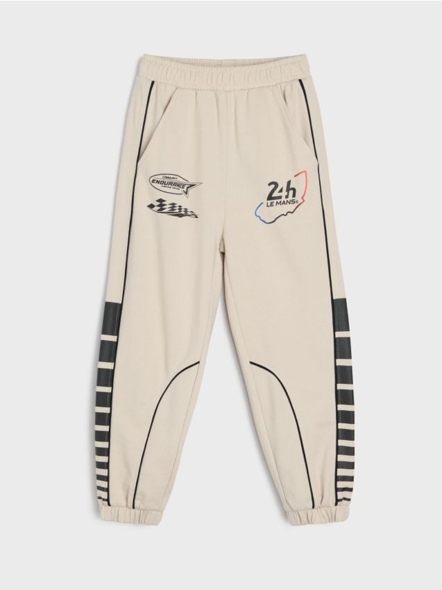 Sinsay - Pantaloni de trening tip jogger Le Mans - crem