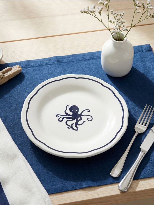 Sinsay - Farfurie ceramică cu imprimeu - alb