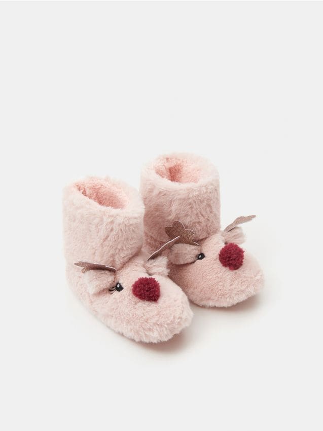 Pantofole per bimba rosa con cuori Okaïdi & Obaïbi