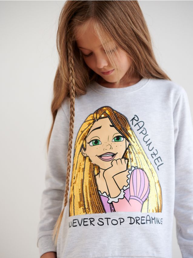 Rapunzel sweatshirt Color light grey SINSAY 8517M-09M