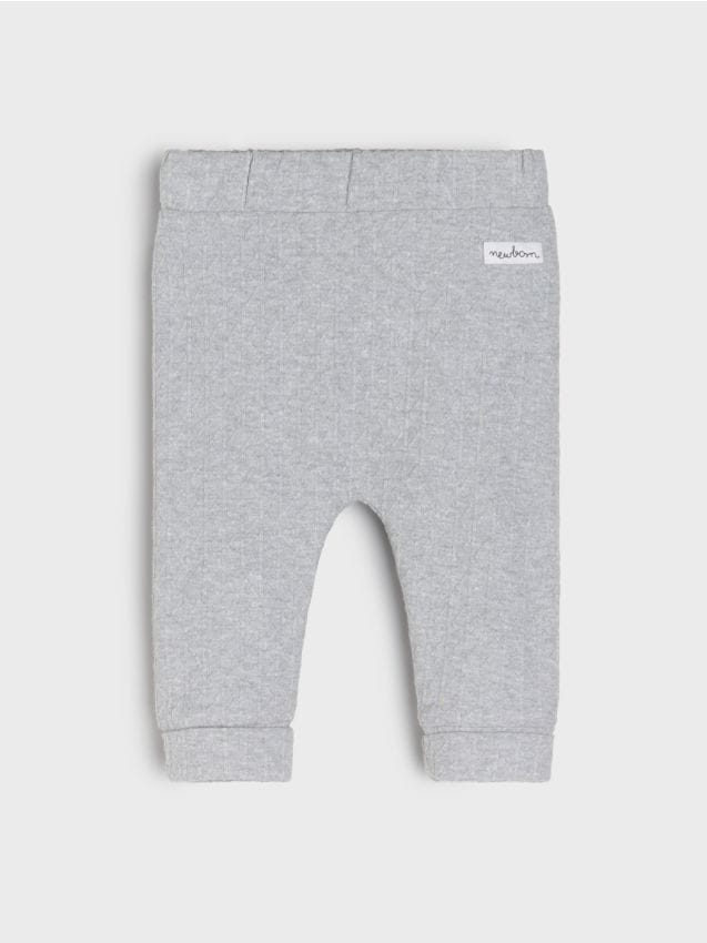 Sinsay - Rebrované legíny - svetlošedá