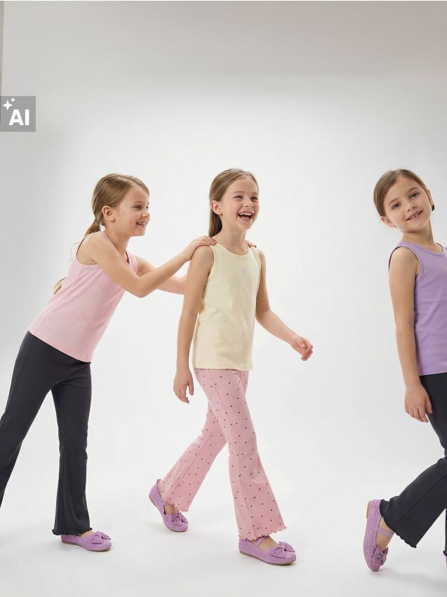 Sinsay - Tricouri fără mâneci din bumbac cu imprimeu, set de 3 bucăți - multicolor