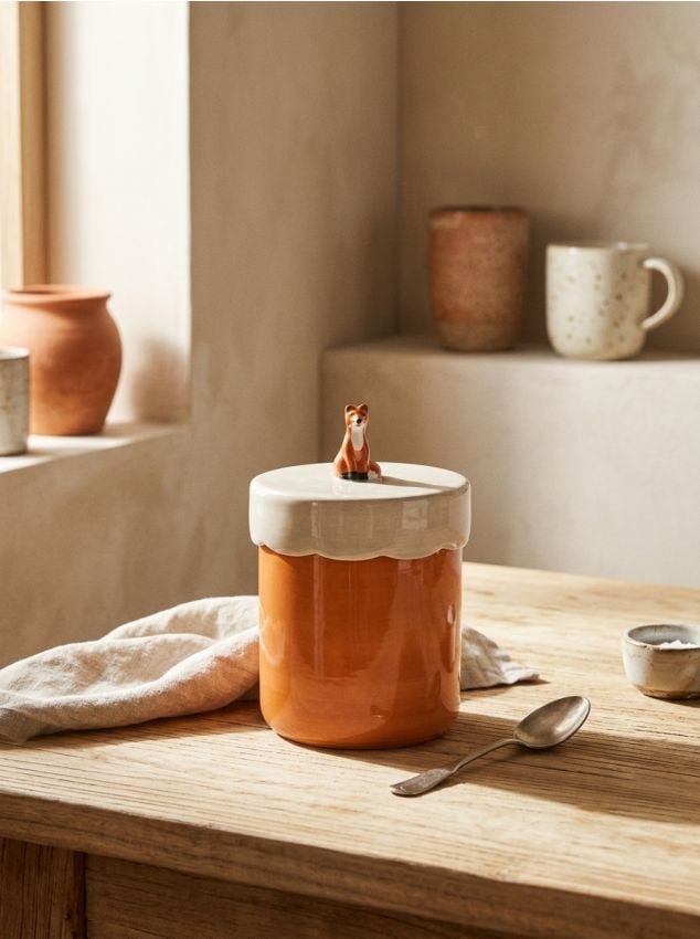 Sinsay - Borcan decorativ din ceramică cu vulpiță - multicolor