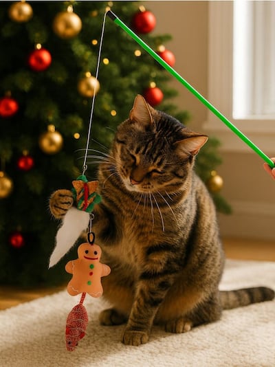 Igračka ribiška palica za mačke 3 pakiranje