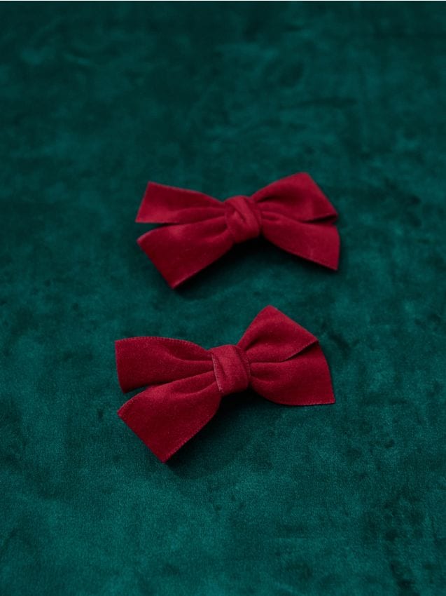 Sinsay - Súprava 2 sponiek do vlasov - bordová