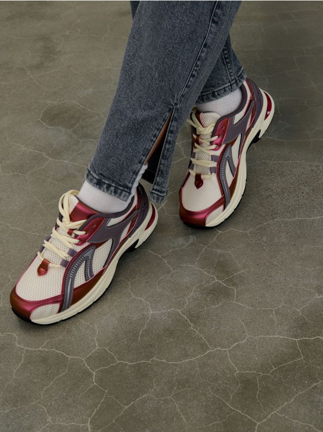 Sinsay - Adidași din plasă cu talpă groasă - multicolor