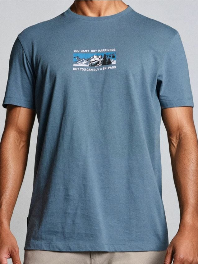 Sinsay - Tricou cu imprimeu - Gri-albăstrui