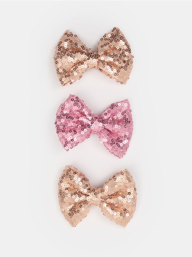 Sinsay - Súprava 3 sponiek do vlasov - pastelová ružová