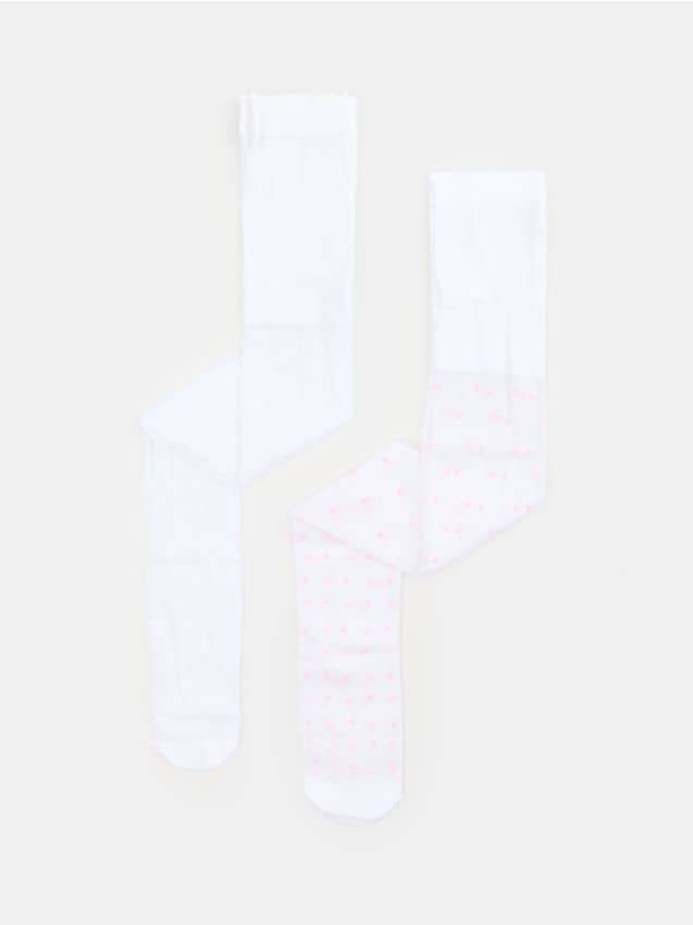 Sinsay - Dresuri din bumbac – pachet 2 bucăți - alb