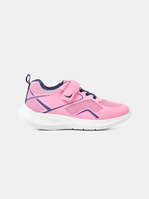 Sinsay - Sneakers sport din imitație de piele și plasă - roz