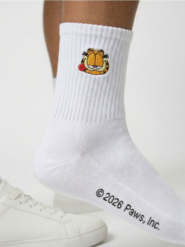 Sinsay - Prążkowane skarpetki 2 pack Garfield - wielobarwny