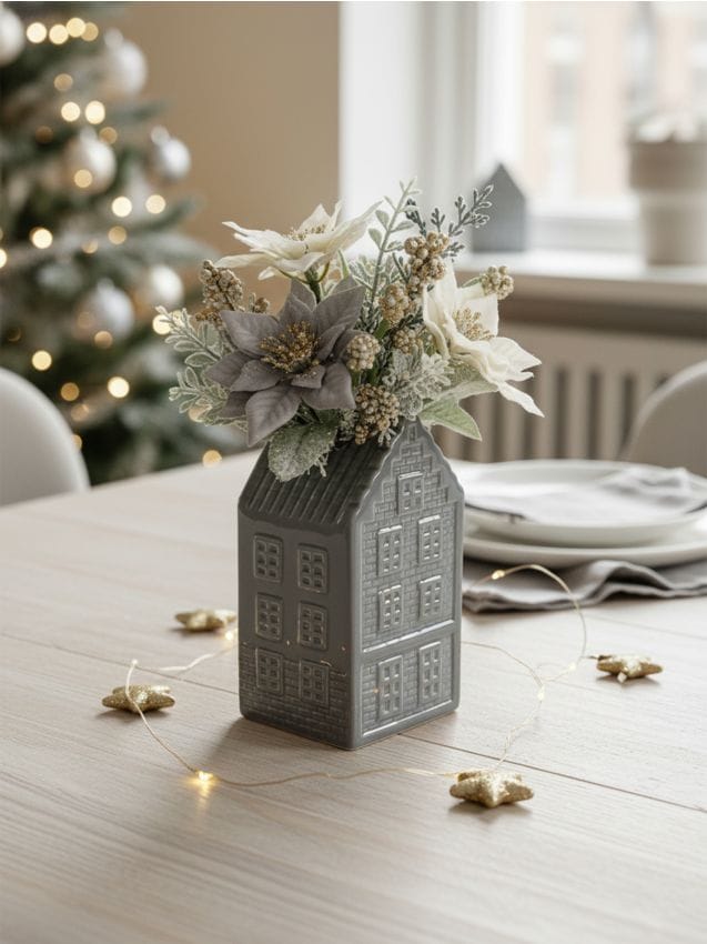Sinsay - Decorațiune de sine stătătoare în formă de căsuță - gri-neutru