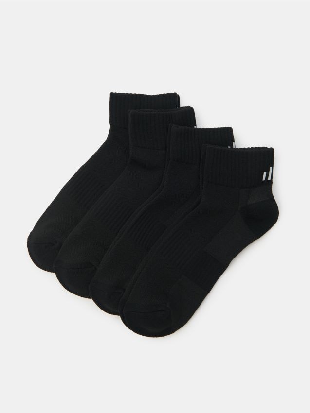 Sinsay - Súprava 4 párov ponožiek - čierna