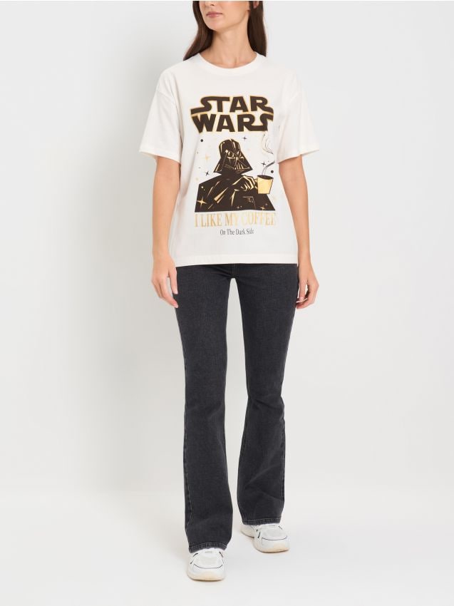 Sinsay - Tricou cu imprimeu Star Wars - crem