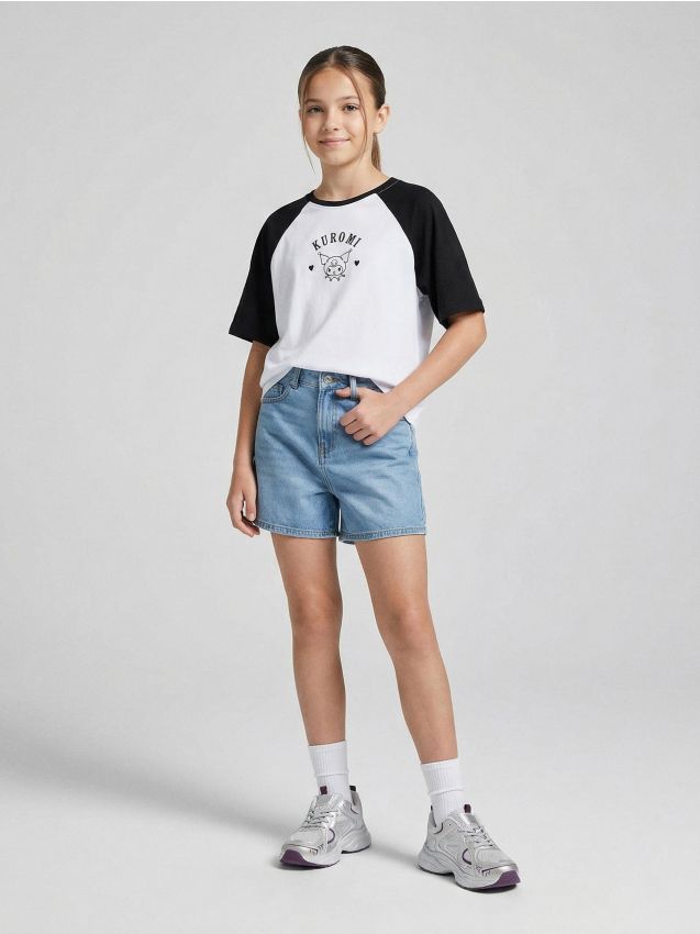 Sinsay - Pantaloni scurți din denim - albastru