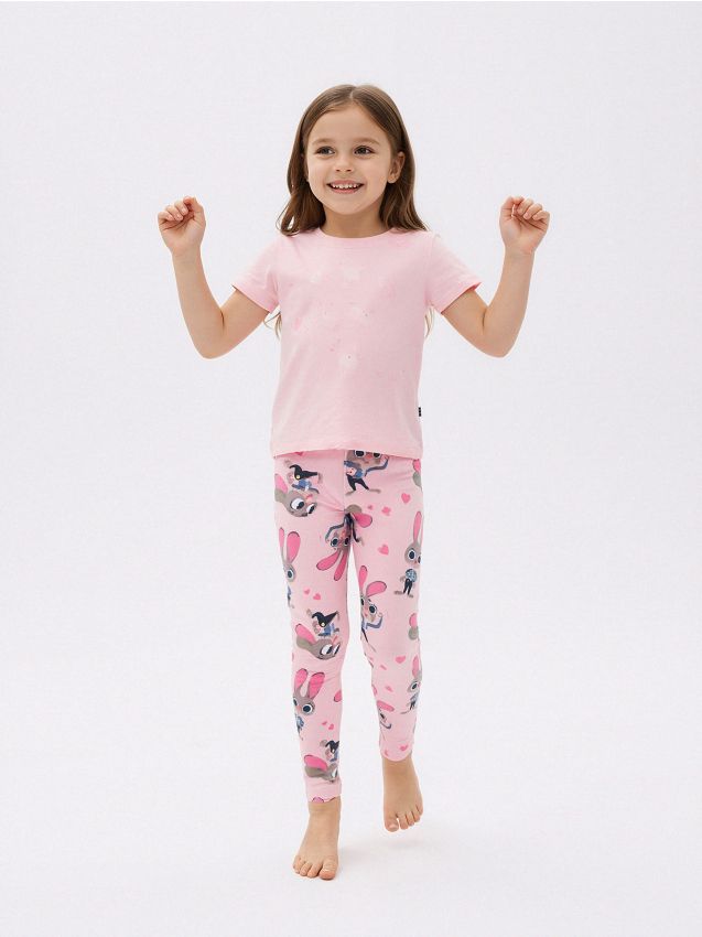 Sinsay - Legginsy ze wzorem Disney Zwierzogród - różowy