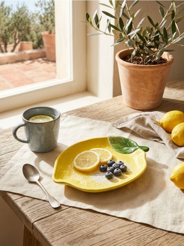 Sinsay - Platou în formă de lămâie - galben