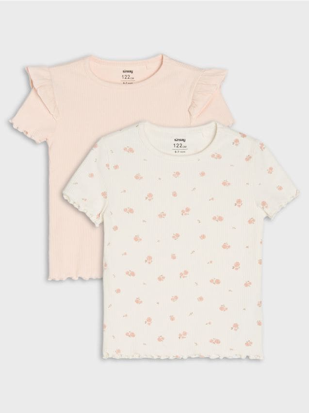 Sinsay - Tricou din bumbac 2 pack - multicolor