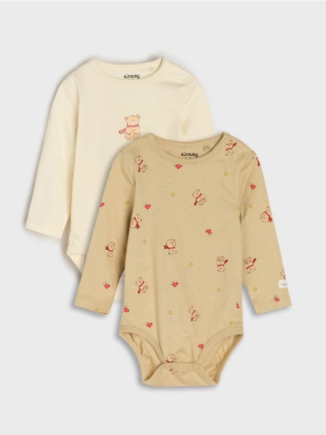 Sinsay - Súprava 2 body - krémová