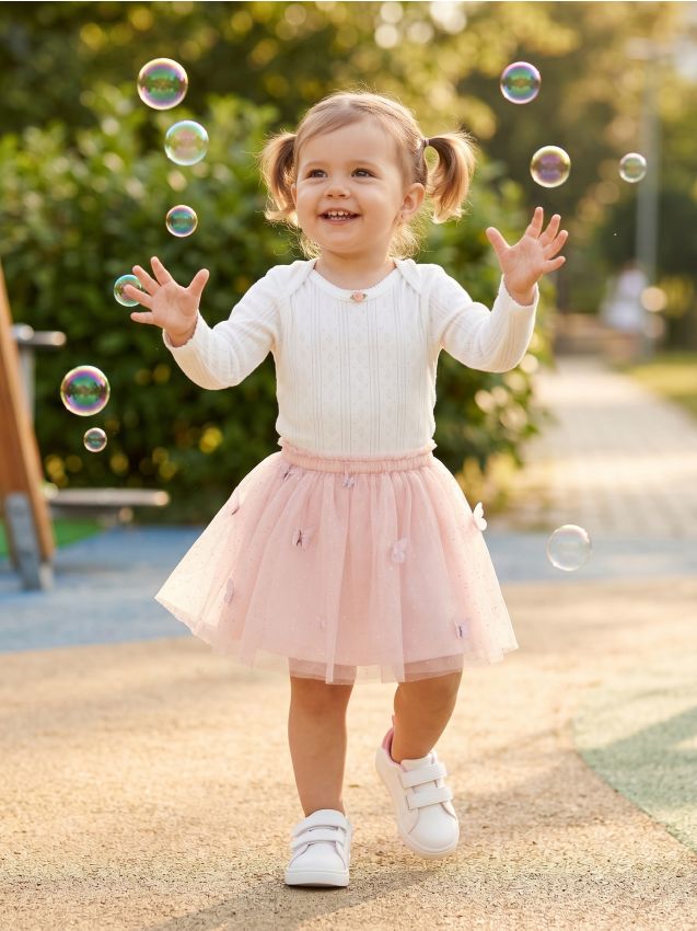 Sinsay - Fustă balon - roz-pastel