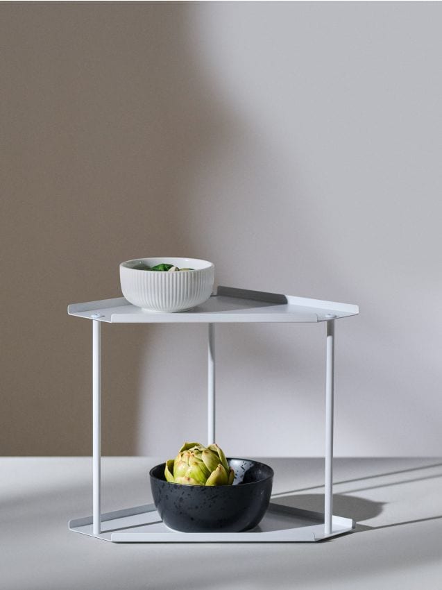 Sinsay - Raft de colț din oțel cu două niveluri - alb