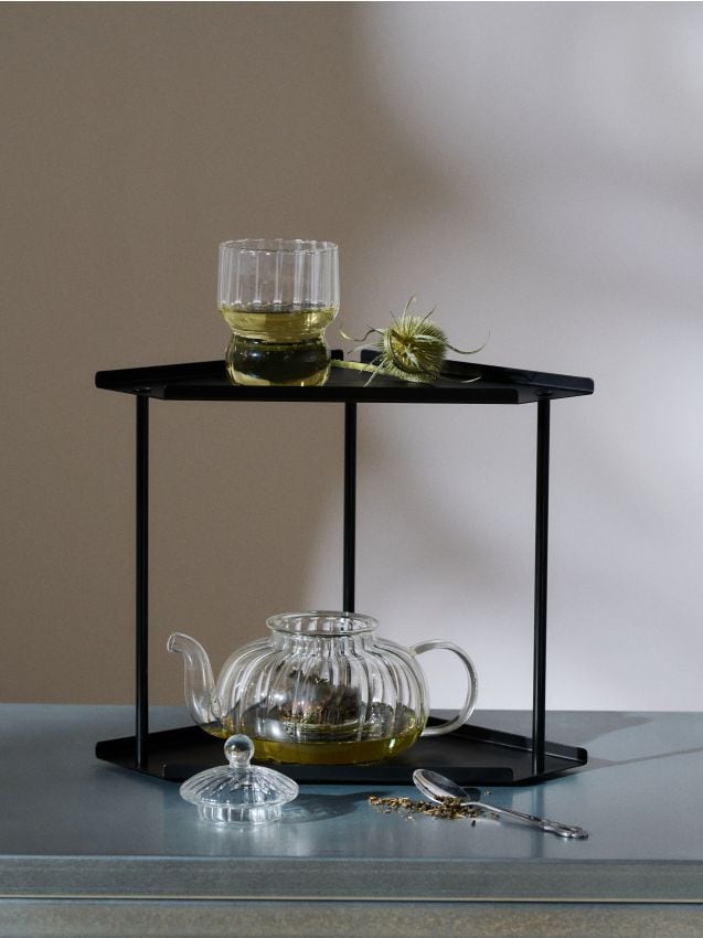 Sinsay - Raft de colț din oțel cu două niveluri - negru