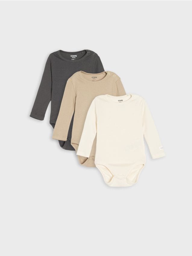 Sinsay - Súprava 3 body - krémová