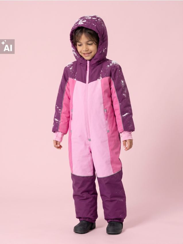 Sinsay - Pijama-salopetă cu glugă - violet-închis