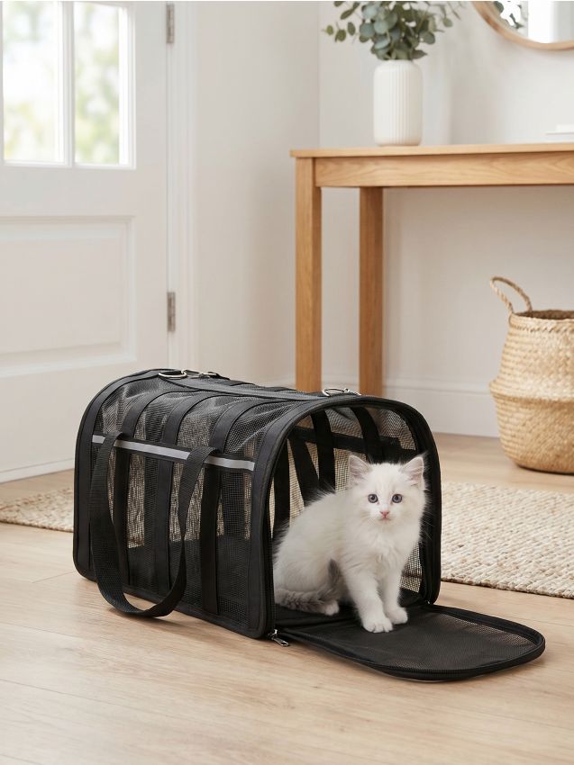 Sinsay - Geantă pentru transportul animalelor de companie 5kg - negru