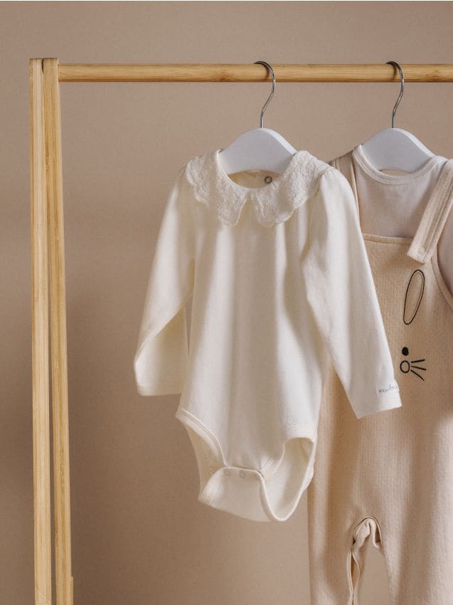 Sinsay - Body din bumbac - crem