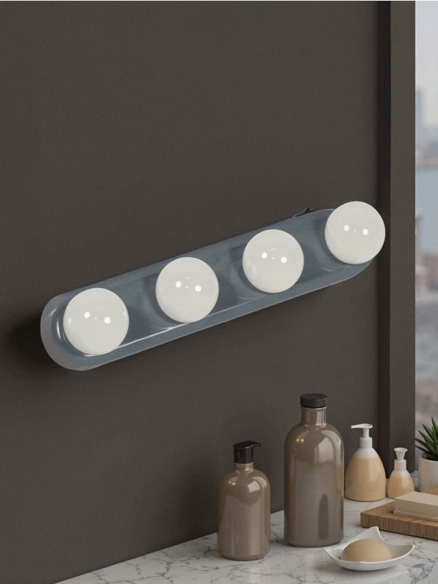 Sinsay - Bară LED pentru machiaj cu 4 puncte și ventuze - gri deschis