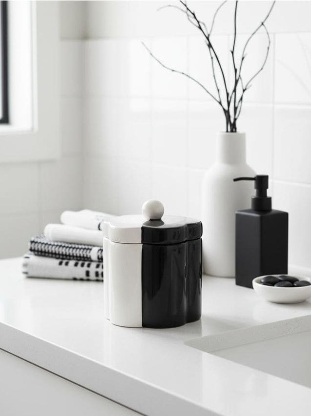 Sinsay - Recipient ceramic cu capac - negru