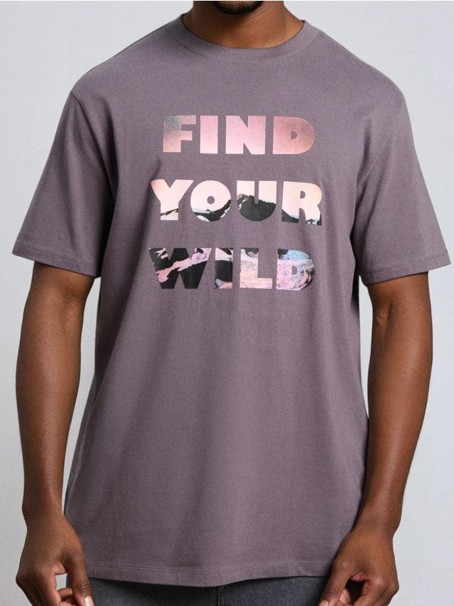 Sinsay - Tricou din bumbac cu inscripție - violet