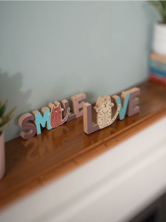 Sinsay - Decorațiune verticală SMILE & LOVE - light blue