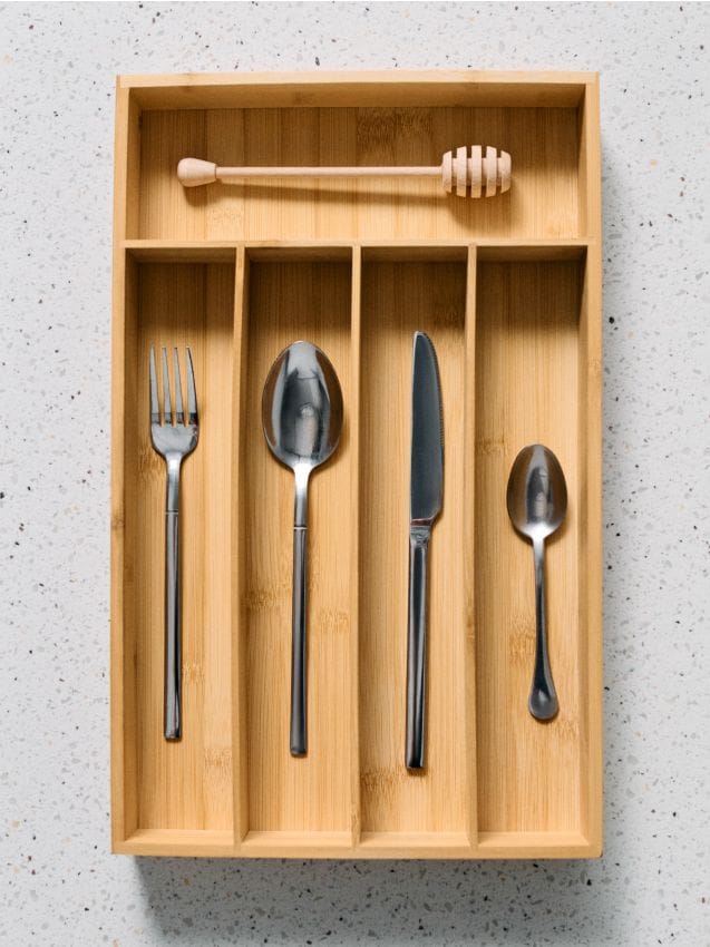 Sinsay - Organizator de bucătărie din bambus pentru sertar - bej