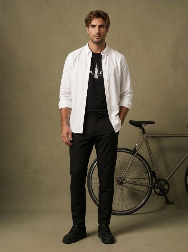 Sinsay - Tricou din bumbac cu imprimeu NYC - negru