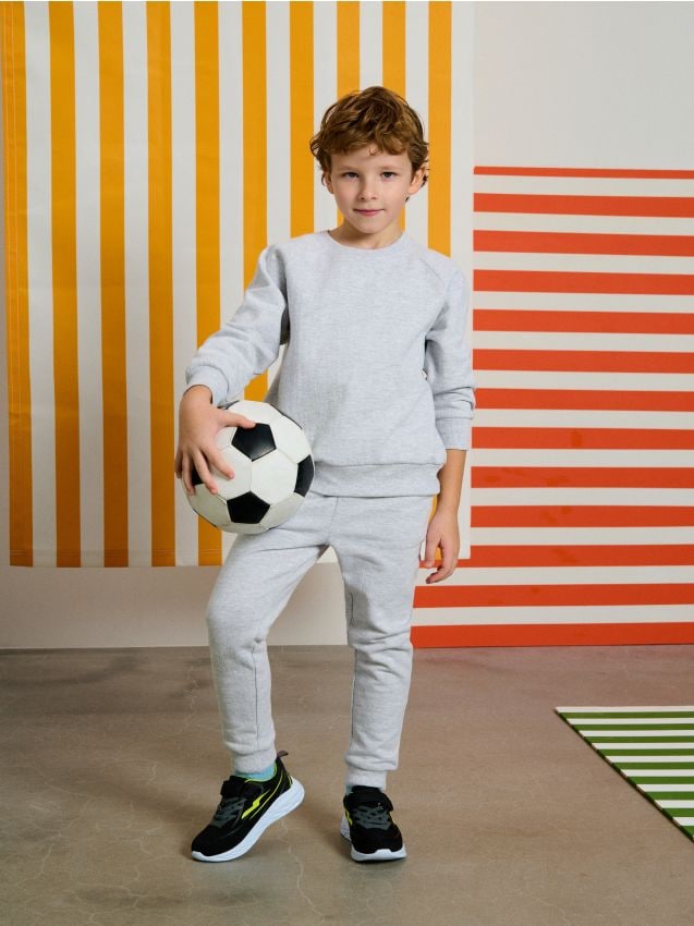 Sinsay - Compleu din jerseu - gri deschis