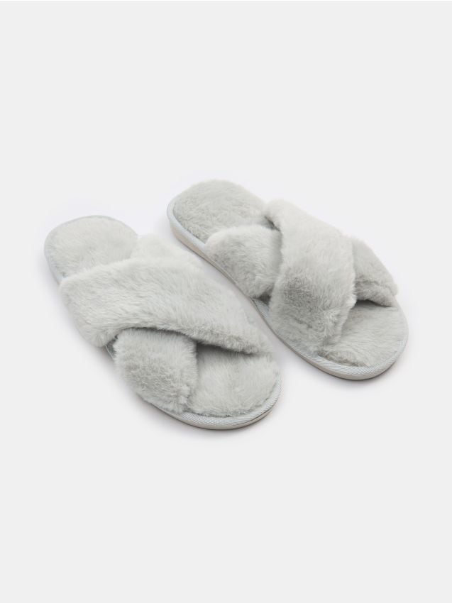 Sinsay - Papuci de casă - gri deschis