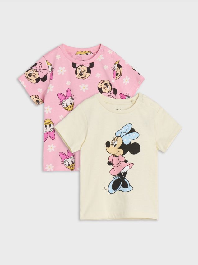 Sinsay - Tričká 2 ks Disney - krémová