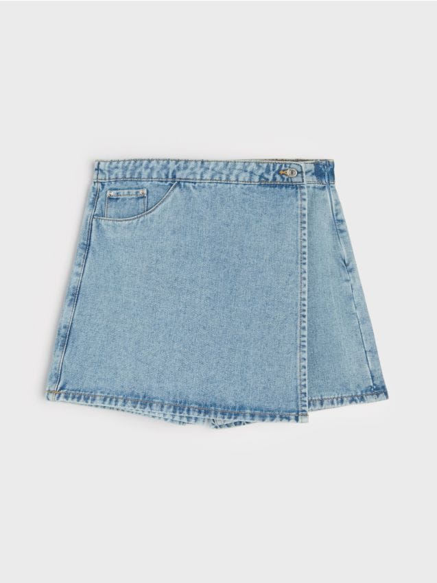 Sinsay - Fustă-pantaloni din denim - albastru